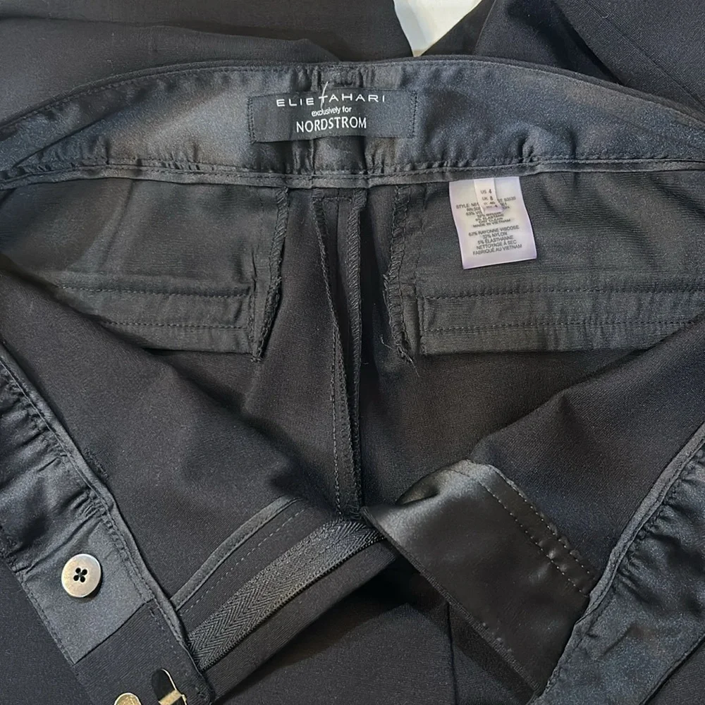 Women’s ELIE TAHARI exclusively for NORDSTROM black straight pant. No flaws 4 - Picture 4 of 9